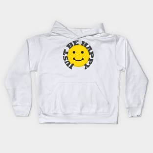 Vintage Retro Smiley Smile Be Happy Kids Hoodie